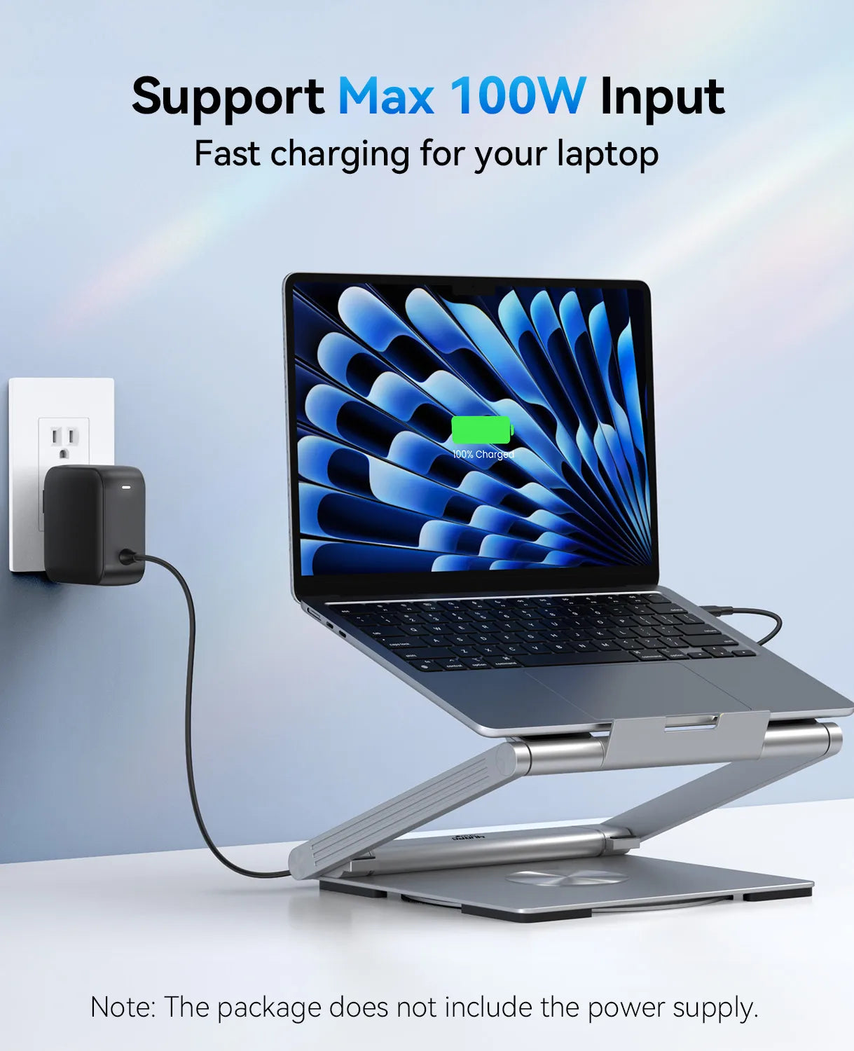4URPC DSC010 Laptop Docking Station Stand 7-in-1 USB-C Hub & Foldable Stand