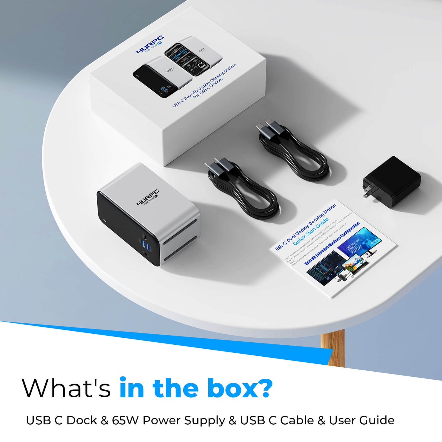 DS-C05 USB C Dual Monitor Docking Station Box Included