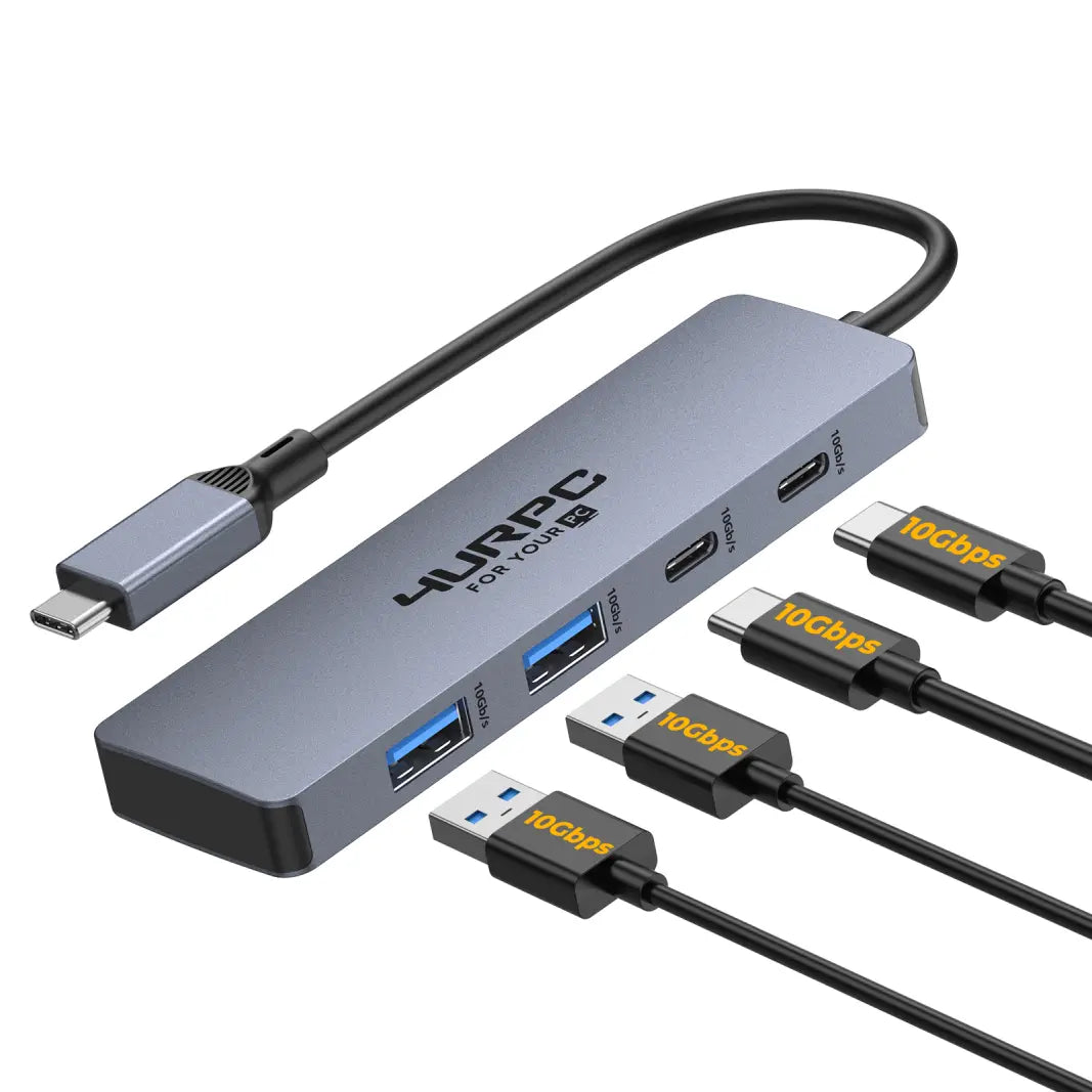 Hub USB-C 10 Gbps à 4 ports - 2x A, 2x C - Hubs USB-C