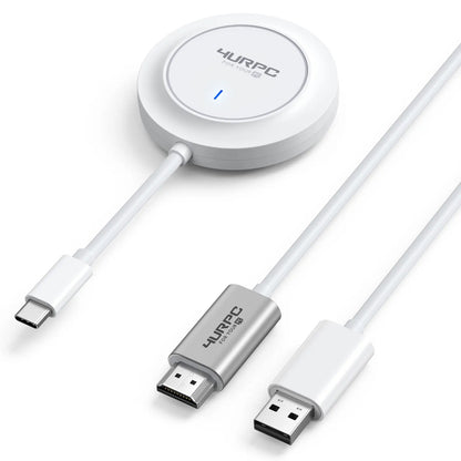 4URPC Plug & Play Wireless HDMI Transmitter and Receiver, 5G USB C Wireless Display Adapter