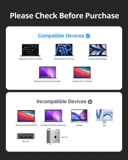 DSC015 MacBook Pro Docking Station Dual Monitor Vertical USB C Docking Station