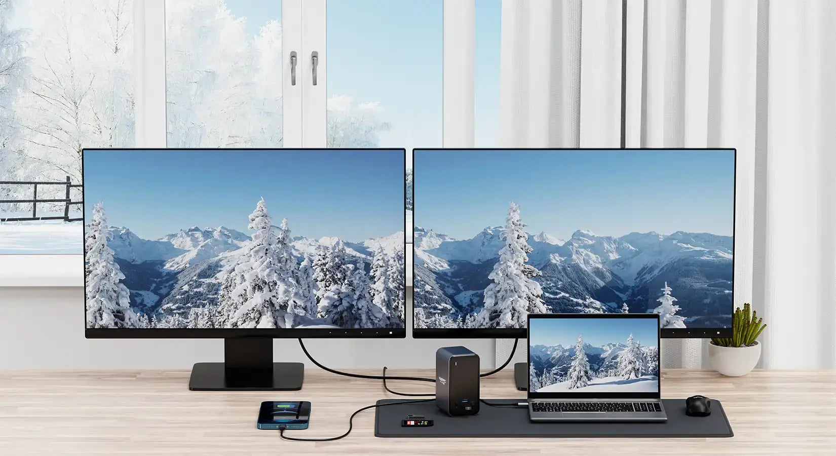Laptop docking station online dual monitor