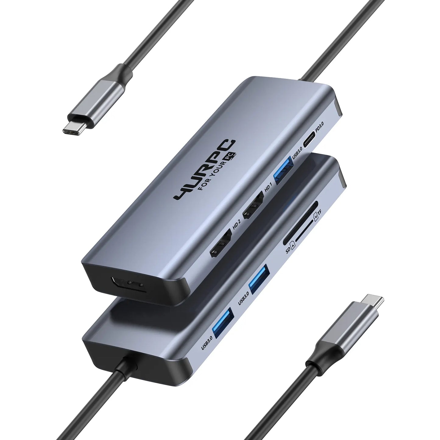 HUB302 Laptop Docking Station Dual Monitor 9-in-1 USB C Hub