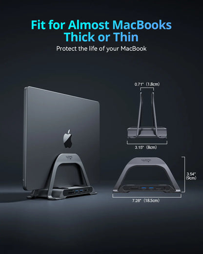 DSC015 MacBook Pro Docking Station Dual Monitor Vertical USB C Docking Station