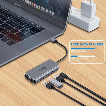 4URPC 8-IN-1 USB C Hub HDMI Adapter for USB Type-C Devices HU-103