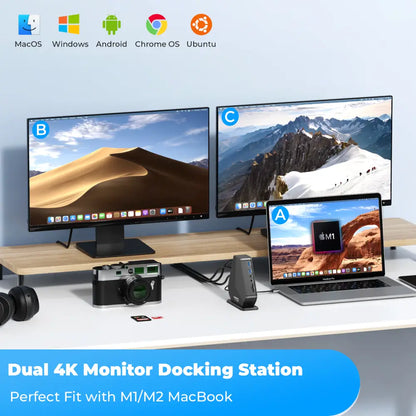 DS-C02 macbook pro m1 docking station dual monitor