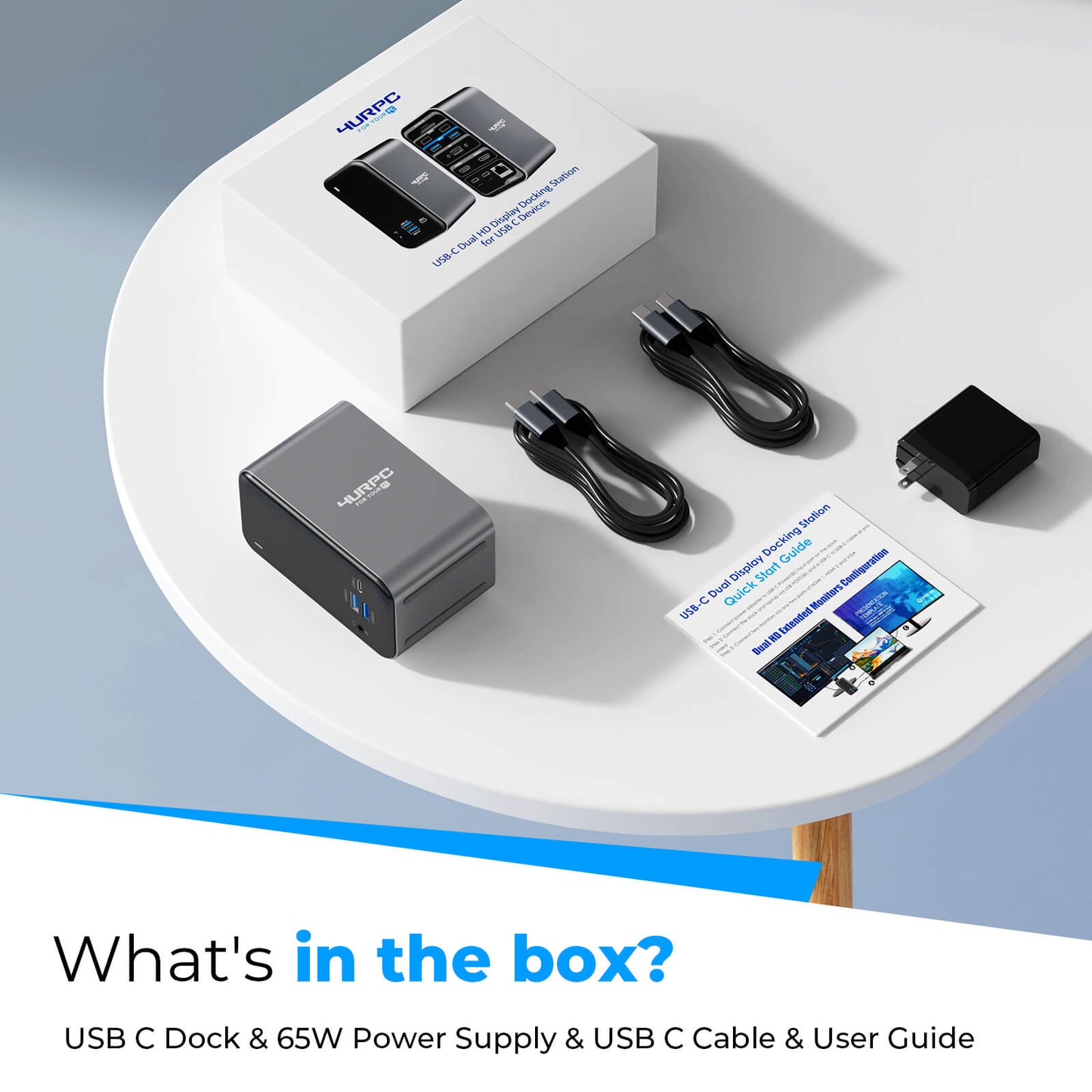 DS-C05 Dual Monitor Docking Station for USB C Windows Laptop