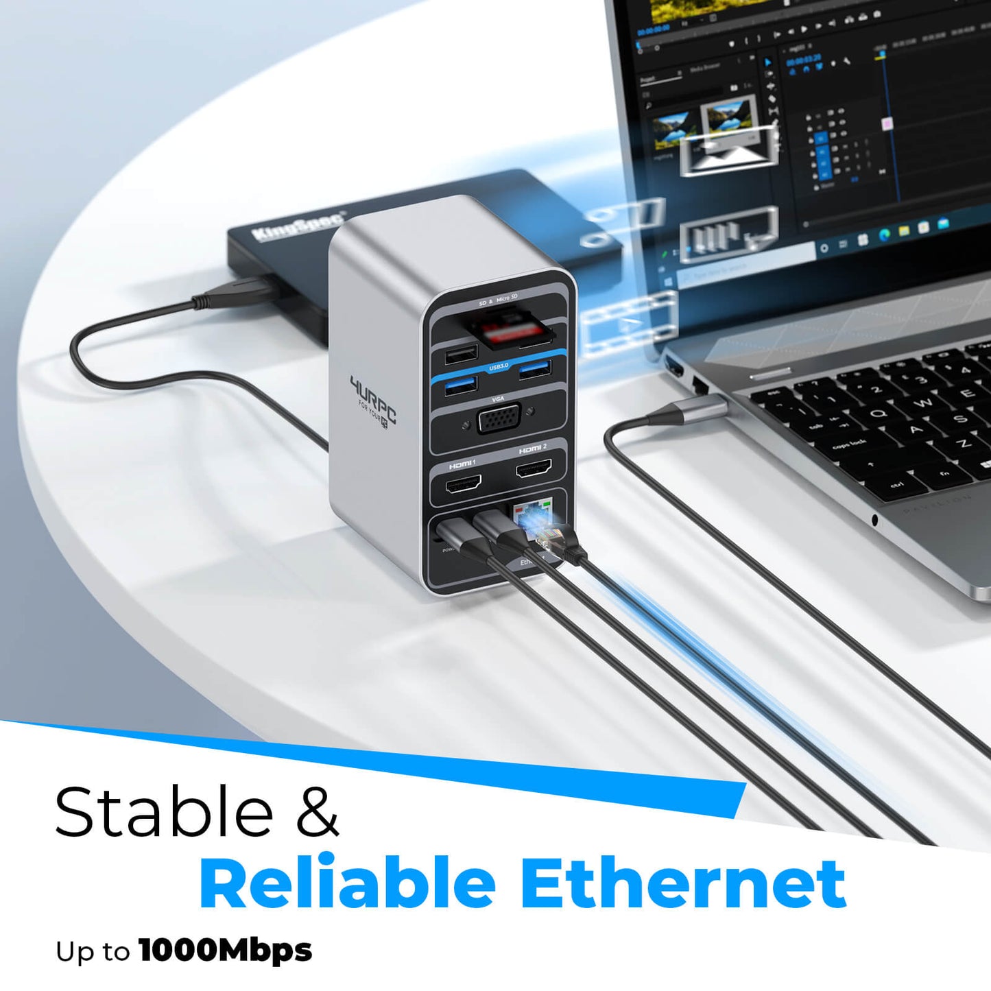 DS-C05 High-Speed Stable Wired Ethernet Docking Station