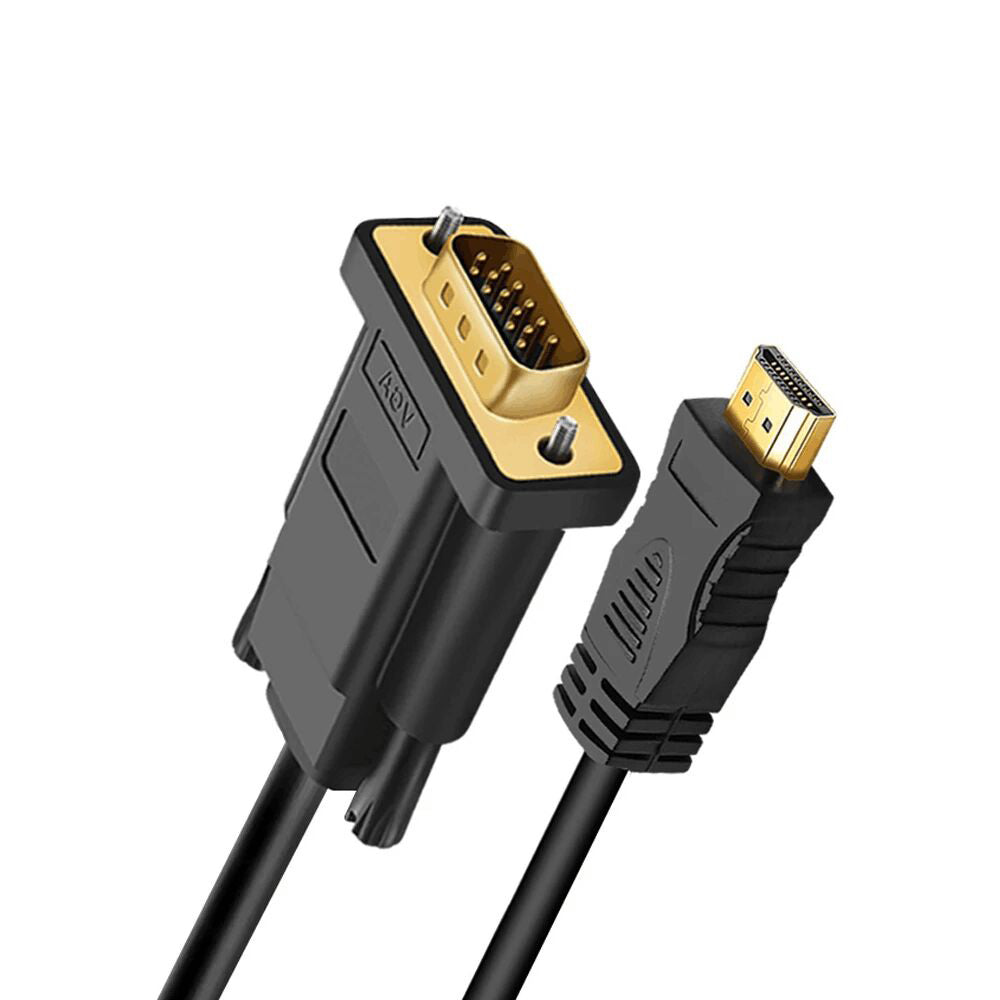 HDMI to VGA Cable Cord Audio Video HDMI male to VGA male cable