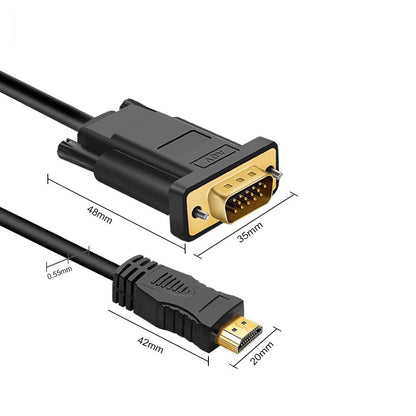 HDMI to VGA Cable Cord Audio Video HDMI male to VGA male cable