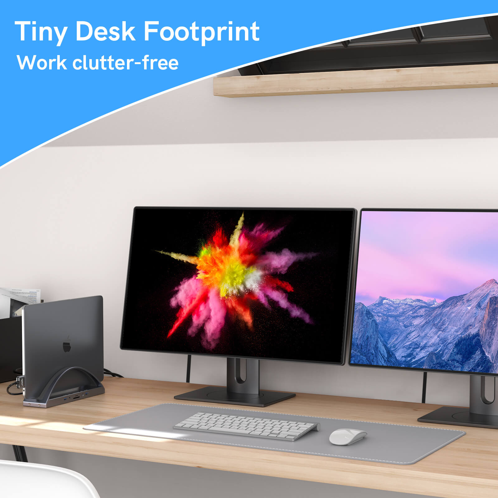 ZC01 USB C Laptop Docking Station stand Let you have a clean work desk